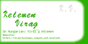 kelemen virag business card